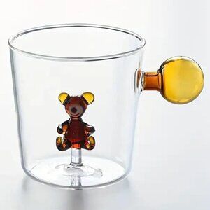 300ml Lot Of 2 3D Cup With Sphere Handle or Juice Milk Tea - Little Bear